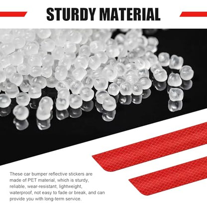 7PCS Car Reflective Stickers, Auto Bumper Reflective Stickers Set, Cars Trunk Strong Reflective Strip Decal, High Intensity Night Safety Warning Decal, Universal Waterproof Bumper Sticker