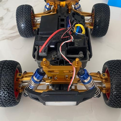 for Hyper Go H16BM Upgrades, 1/16 RC Car Parts, Metal Upgrade Aluminum Accessories, Gold Replacement Parts kit for H16BM H16GT H16DR H16PL Jetwood JC16EP HAIBOXING BEZGAR DEERC 1/16 RC Car - color: Gold