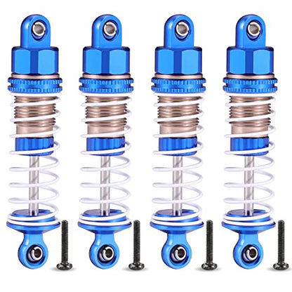 HAIBOXING RC Cars Spare Parts Full Aluminum Oil Shocks 4pcs, 1/18 RC Trucks Replacement Parts Apply to 2021 New Version 18858 & 18859 &18859A (18HOP1) - size: Full Aluminum Oil Shocks