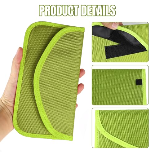 2PCS Faraday Bag for Phones and Car Keys, Keyless Entry RFID Signal Blocking Bag Key Fob Protector, Anti-Theft Faraday Pouch for Cell Phone Privacy Protection, Signal Shielding (Green) - color: Green