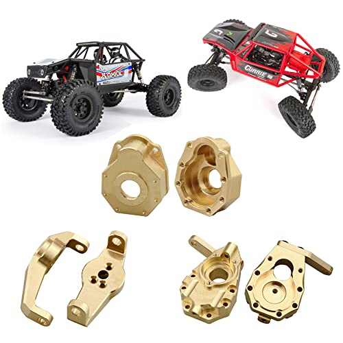 6Pcs Brass Portal Drive Axle Housing Steering Knuckle Caster Block Set for RC Crawler TRX4 TRX6 Upgrade Parts(319g)