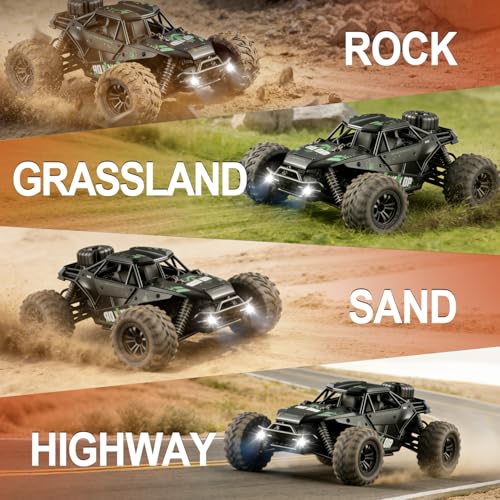 Fast Remote Control Car, RC Cars 1:16 4WD High Speed Motor | for Adults 30+KPH 2.4GHz Remote Control with No Delay Off Road RC Truck All Terrains RC Cars for Professional Enthusiast