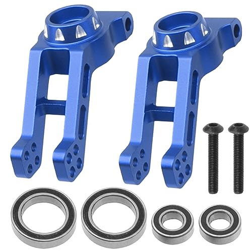 Metal Rear Axle Steering Knuckles, Rear Hub Carrier Rear Axle Cup Mount Upgrades Parts Compatible with Arrma 1/8 Infraction 4X4 MEGA/Vendetta 4X4 3S BLX RC Car (Blue)