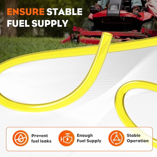 Hipa Gas Fuel Line Hose Tubing for Small Engine Weedeater 4 Size 4 ft. Each | I.D x O.D 1/8" x 1/4" 1/8" x 3/16" 3/32" x 3/16" .08" x .14" Fuel Line for Chainsaw Lawn Mower Trimmer Blower Model Parts