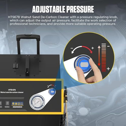 Walnut Blaster, with 23 Pcs Adapters & 5KG Walnut Blaster Kit for Carbon Cleaning, Automotive Engine System Intake Pipe Exhaust Valve Cleaning Machine, 1500W - size: 1500W Walnut Blaster