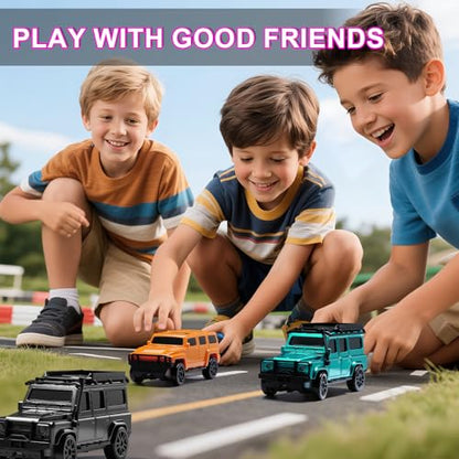 1/64 Scale Desktop Drift RC Car,Mini RC Sports Car 2.4Ghz with Gyro Mini Drift Racing Remote Contrl Cars Model Toys Hobby Gift for Adults and Kid Children's (SUV-Green) - color: Suv-green
