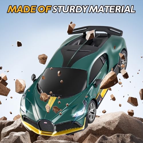 MIEBELY Licensed Bugatti Divo 1:24 Model RC Race Car for Kids Adults | Officially licensed;2.4GHz control; LED headlights;3.7V battery;sturdy ABS;indoor/outdoor play;gift for boys & collectors - style: Bugatti Divo