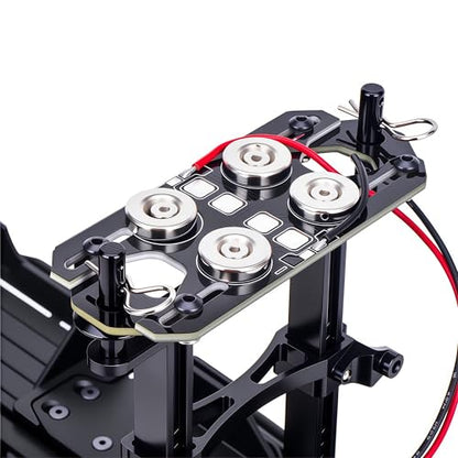 Magnetic Powered Body Post Mount Kit, 4-Pin Magnetic Body Mount with Adjustable Posts, Universal Shell Column for TRX4 TRX6 SCX10 SCX10 II Capra Gen8 D90 1/10 & 1/8 RC Crawler Upgrade