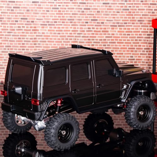 Hard Body Shell for Axial SCX30 1/30 RC Crawler ABS Plastic Body Cover with Light Bucket & Spare Tire Mount Direct Fit Replacement DIY Upgrade (Black) - color: Black