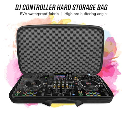 RAYMACE Lightweight Molded EVA Storage Case, DJ Controller Case | Shockproof Foam and Shoulder Strap(28.7x 16.3 x 5.5 inch） - size: 28.7x 16.3x 5.5 Inch