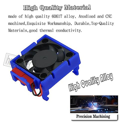 VXL-3s ESC Motor Cooling Fan Upgrades Part for 1/10 Slash/Rustler/Stampede VXL 4X4 2WD,High Velocity Fan Heatsink Hops Up,Replace #3340 Navy Blue - color: Navy Blue/for 2wd4wd