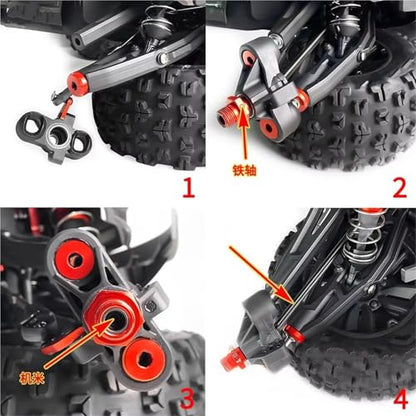 RC Car Drive Shafts for Arrma for Kraton V4 V5 1/8 Buggy RC Car Parts Driveshaft Front Rear Center Universal CVD Dog Bone Diff Cup Transmission Shaft Car Accessories(3 in 1) - size: 3 in 1