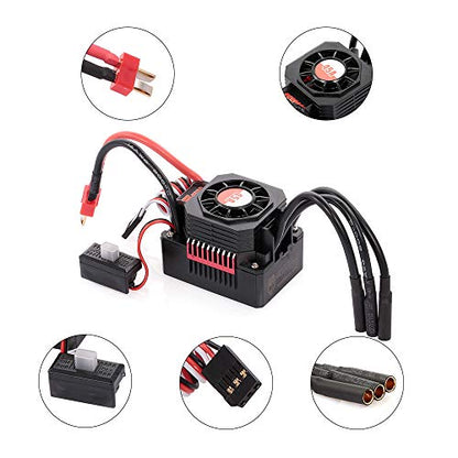 GoolRC Surpass Hobby Waterproof F540 4370KV RC Car Brushless Motor with Brushless 45A ESC for 1/10 Scale RC Car Truck Indispensable Accessory for Modification Enthusiasts