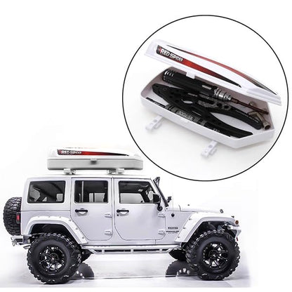 RC Plastic Roof Trunk Luggage Rack Box, Car Shell Body Upgrade for 1/10 or 1/12 Proportion Traxxas TRX4 TRX6 Axial SCX10 90046 G63 VP VS4 RC Crawler (White) - color: White