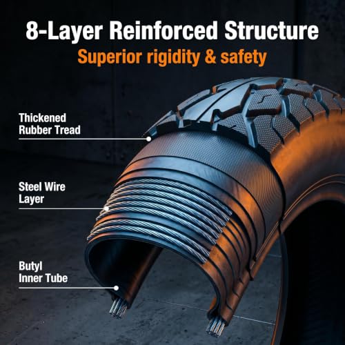 10 Inch Electric Scooter Tire, 3.00-10 8PR Steel Wire Tubeless Tire, 8pr 10in Off-Road Non-Slip Wear-Resistant Thick Rubber for Motorcycle, Scooter, E-Bike, Mopeds Tires with 10 Inches Rims, 2PC - size: 3.00-10 Steel Wire Tubeless Tire