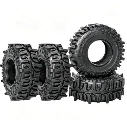 RC 1.3" Soft Rubber Wheel Tires for 1/24 1/18 SCX24 TRX4M RC Crawler Car,Soft Sticky Wheel Tires,Wheels Fetal Skin(4PCS)-A - style: Rubber Wheels-A