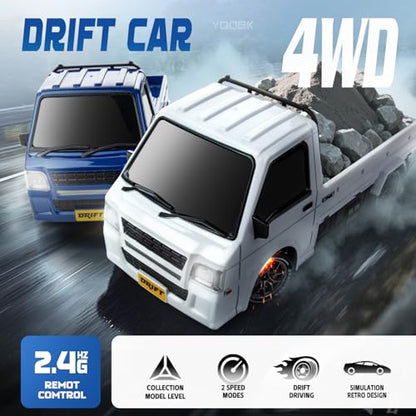 1/24 4WD RC Drift Car, 2.4GHz 20KM/H High Speed Remote Control Racing Car with Drifting Tires, Gift for Kids Adults