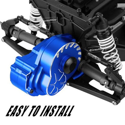 Metal Transmission Complete Upgrades Part for 1/10 Slash/Rustler/Stampede/Bandit 2WD(VXL),Gearbox Case w/76T 83T 86T 90T Gear,Diff,Slipper Clutch & Rebuild Kit,Pressure Plate,Navy Blue - color: Navy Blue(1set)