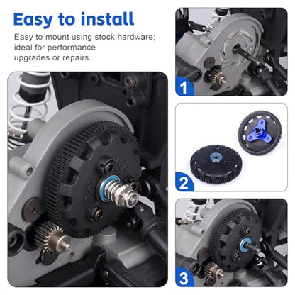 Slipper Clutch Eliminator for Traxxas 1/10 Rustler VXL Slash Stampede Bandit XL5 2WD Gearbox Parts (Navy Blue) - color: Navy Blue