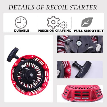 GX160 Pull Start Assembly Compatible with Honda GX200 | GX200 Recoil Starter Compatible with Honda GX120 5.5HP 6.5HP Engine 28400-Z4M-306ZB Recoil Starter (Curved Steel Rod Pawls) - size: Curved Steel Rod Pawls
