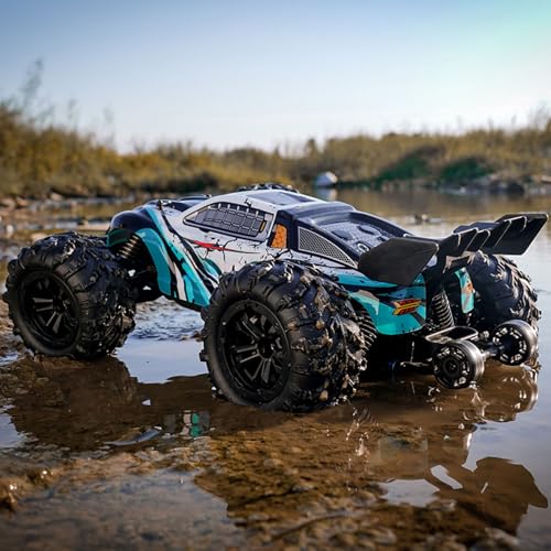 TOUCAN RC HOBBY 2.4GHz RC Off Road Vehicle Q117 1/16 Remote Control High Speed 4WD Car 70km/h RTR Brushless Motor 35A ESC LED Lights Battery for Adult - color: Green