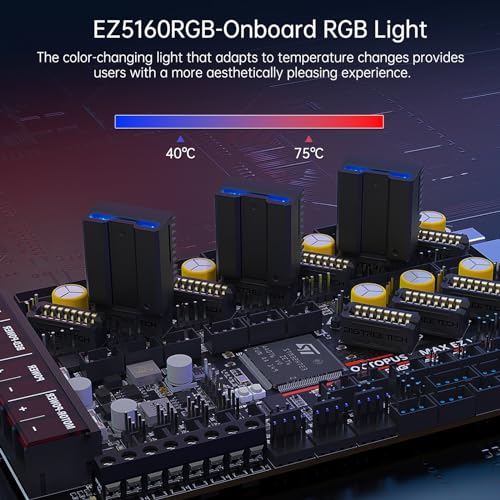 BIGTREETECH EZ5160 RGB Stepper Motor Driver 4.7A Peak Support SPI Mode for Octopus Max EZ, Manta E3EZ, SKR 3 EZ, MMB Control Board (2 PCS) - style: EZ5160 RGB*2