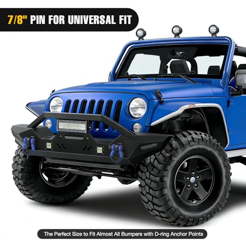 Nilight 3/4" D Ring Anti-Theft Shackle Tow Hook Jeep Truck SUV ATV UTV | Off Road Recovery Gear 19T 41,887 lbs Break Strength 4.75T WLL Rust-Resistant Anti-Rattle Isolators Heavy Duty Blue 2pack - color: Blue 3/4" w/Anti-Theft Shackle, size: Shackle