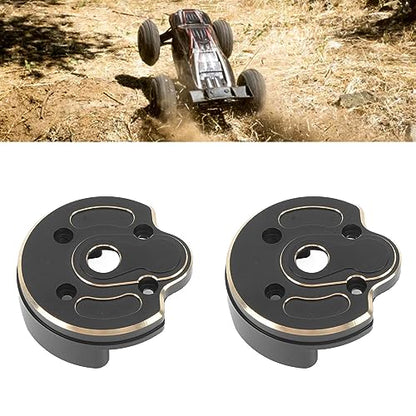 2PCS Brass RC Portal Cover Black Steering Knuckle Cap for Axial 110 Capra SCX10 III AR45P Axle Rugged Rustproof Upgrade