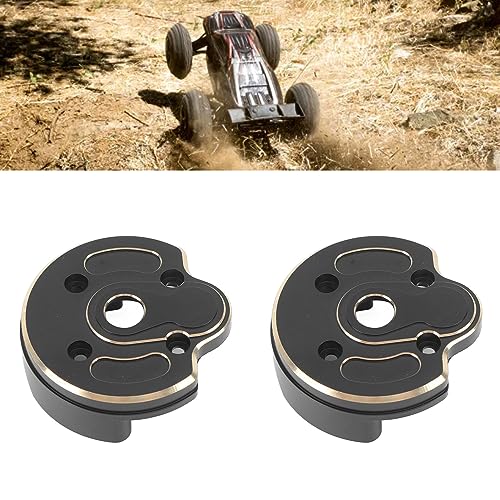 2PCS Brass RC Portal Cover Black Steering Knuckle Cap for Axial 110 Capra SCX10 III AR45P Axle Rugged Rustproof Upgrade