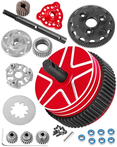 RC Upgrades Part for 1/10 Slash/Rustler/Stampede/Bandit 2WD(VXL),48P 86T Spur Gear&Slipper Clutch&Differential Transmission Gear&Slipper Rebuild Kit&Pressure Plate Hops up,Red - color: Red-48P&86T
