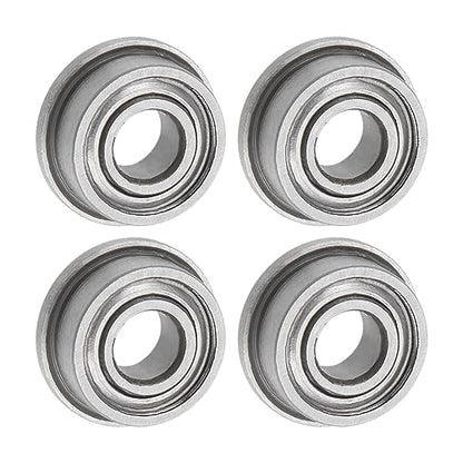 uxcell F683ZZ Flanged Ball Bearing 3x7x3mm Double Shielded Chrome Steel Flange Bearings, 4pcs - size: 3x7x3mm