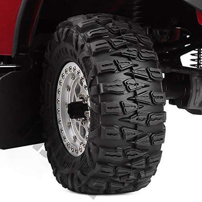 INJORA RC Tires 4pcs 2.2Inch Rubber Tyre Set Wheel Tires for 1:10 RC Rock Crawler TRX4 TRX-6 Axial SCX10 90046, 120 * 48mm
