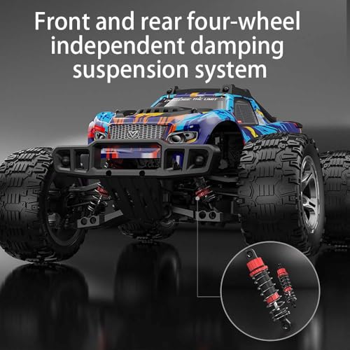 X-Verse KF10 1/10 Brushless RC Cars for Adults Fast 60KM/H, RC Trucks Offroad Waterproof with 3S Battery, 4WD High Speed All Terrain RC Truggy (3 Battery) - color: Kf10 Blue