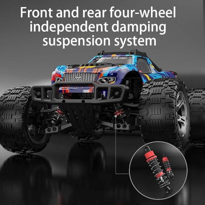 X-Verse KF10 1/10 Brushless RC Cars for Adults Fast 60KM/H, RC Trucks Offroad Waterproof with 3S Battery, 4WD High Speed All Terrain RC Truggy (3 Battery) - color: Kf10 Blue