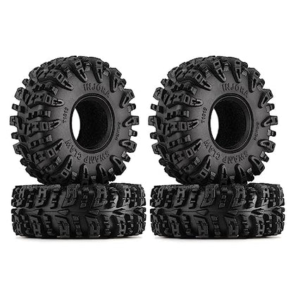 INJORA 1.0 S5 Swamp Claw Mud Terrain Tires for 1/18 1/24 RC, 64 * 24mm