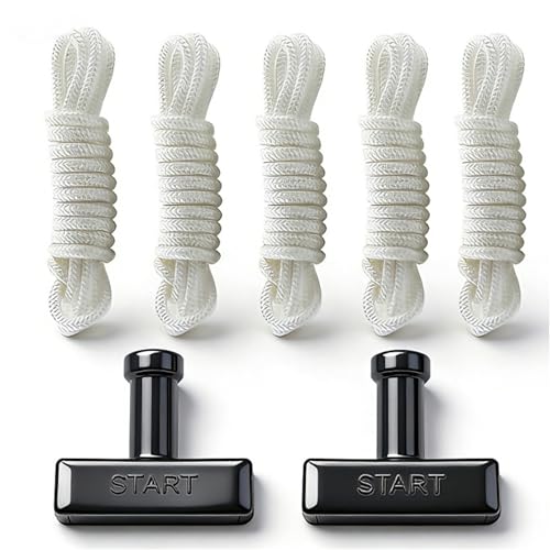 Pull Start Cord Rope 140mm 3.5mm String Compatible with Honda GX160 | generator, water pump GX200 196 212 224 cc Generator Pressure Washer Snow Blower ATV MTD (2 pull start handle,5× rope) - size: 5× Rope