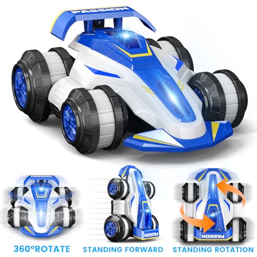 High Speed Drift Remote Control Stunt Deformation Car, Birthday Gifts, for Boys and Girls 4-16 Years Old (Sky Blue) - color: Sky Blue