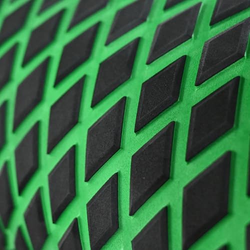 98.4"X43.31" Boat Flooring Self-Adhesive EVA Foam Boat Decking Marine Yacht RV Pool Non-Skid - color: Black and green