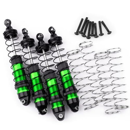 RC Shock Absorber Set, Aluminum Front Rear Shock Absorber Oil Damper for Losi 1/18 Mini LMT 4X4 Brushed Monster Truck RTR Upgrade Parts
