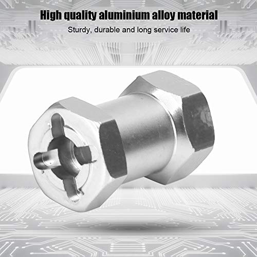 4PCS Aluminium Alloy 20mm Extension Wheel Hub Hex Drive Adapter, RC Car Wheel Hub Adapter, 12mm Hex Drive with M4 Thread for 1/10 RC Drift Car Buggy Truggy Crawler (Silver) - color: Silver