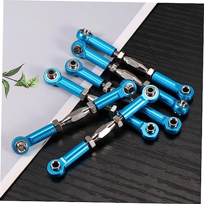6Pcs Aluminum Turnbuckle Rod Linkage for Hsp Racing Hpi Truck Buggy Upgrade Parts Blue Machining Easy Installation - color: Blue
