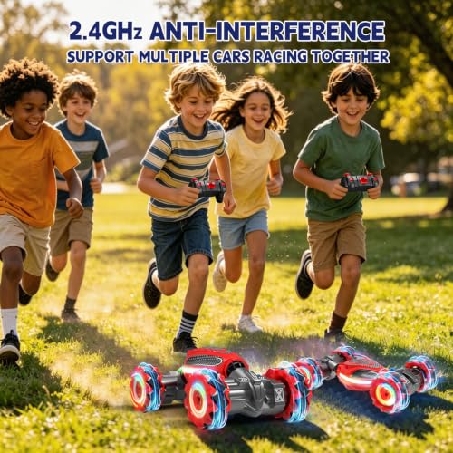 Remote Control Car - RC Drift Car Gesture Sensing Toy Boy Age 6-8-12 Gifts | Gesture Sensing RC Stunt Car for Kids Toys 6 7 8 9 10 11 12 Year Old Boy Birthday Christmas Presents with Lights Music - color: Black