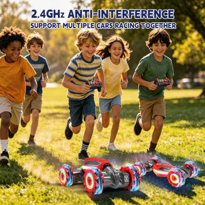 Remote Control Car - RC Drift Car Gesture Sensing Toy Boy Age 6-8-12 Gifts | Gesture Sensing RC Stunt Car for Kids Toys 6 7 8 9 10 11 12 Year Old Boy Birthday Christmas Presents with Lights Music - color: Black
