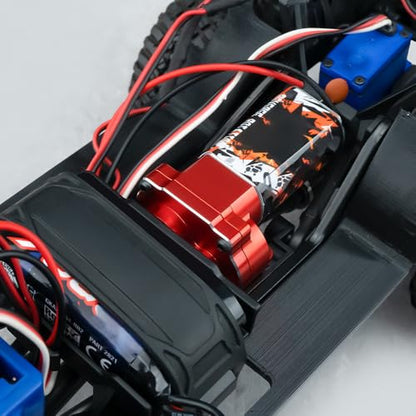 Aluminum Transmission Housing Gearbox Case for TRX4M 1/18th RC Crawler Car Upgrade Parts Accessories (Red) - color: Red