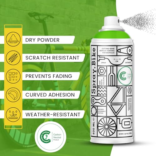 Spray.Bike Spray Paint - Bethnal Green (Grass Green) | Designed Mainly for Bicycles | Multi-Use Acrylic Spray Paint for Metal, Plastic | High Coverage Bike Paint, 400ml - color: Bethnal Green