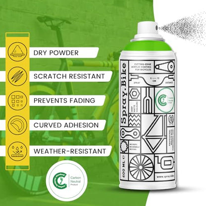 Spray.Bike Spray Paint - Bethnal Green (Grass Green) | Designed Mainly for Bicycles | Multi-Use Acrylic Spray Paint for Metal, Plastic | High Coverage Bike Paint, 400ml - color: Bethnal Green