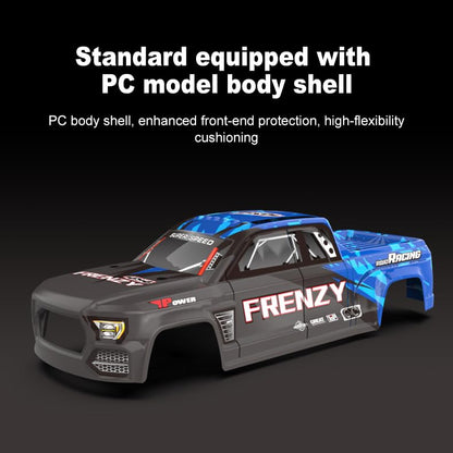 1/12 Brushless RC Cars for Adults, RC Trucks 4x4 Offroad Waterproof, Electric Powered High Speed Remote Control Car, Fast Extreme All Terrain RC Truggy with 3S Battery for Snow Sand - style: Metallic Blue