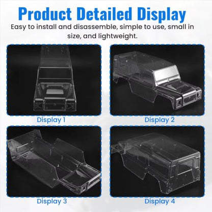 Rc Accessories Parts for Traxxas for TRX4 1/10 RC Car Upgrades Parts Accessories Clear Polycarbonate Body Shell Kit 324mm Wheelbase D110