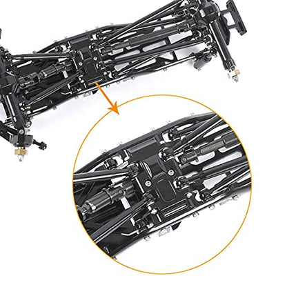 Aluminum Alloy Skid Plate for 1/24 Axial SCX24 RC Crawler Car Upgrades Transmissions Center Gearbox Protective Plate (Black) - color: Black