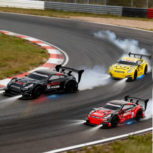 RC Drift Car, 1:24 Scale Remote Control Drift Cars | 2.4GHz 4WD Drifting Cars, 30km/h High-Speed RC Race Car Vehicle, Racing Sport Toy Ideal Gift for Boys Girls Kids - color: Black